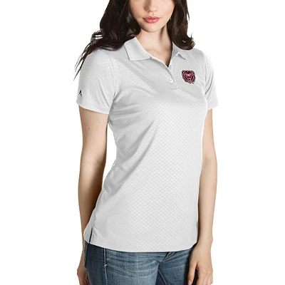 Women's Antigua White Missouri State University Bears Desert Dry Inspire Polo
