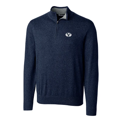 Men's Cutter & Buck Navy BYU Cougars Big Tall Lakemont Half-Zip Jacket