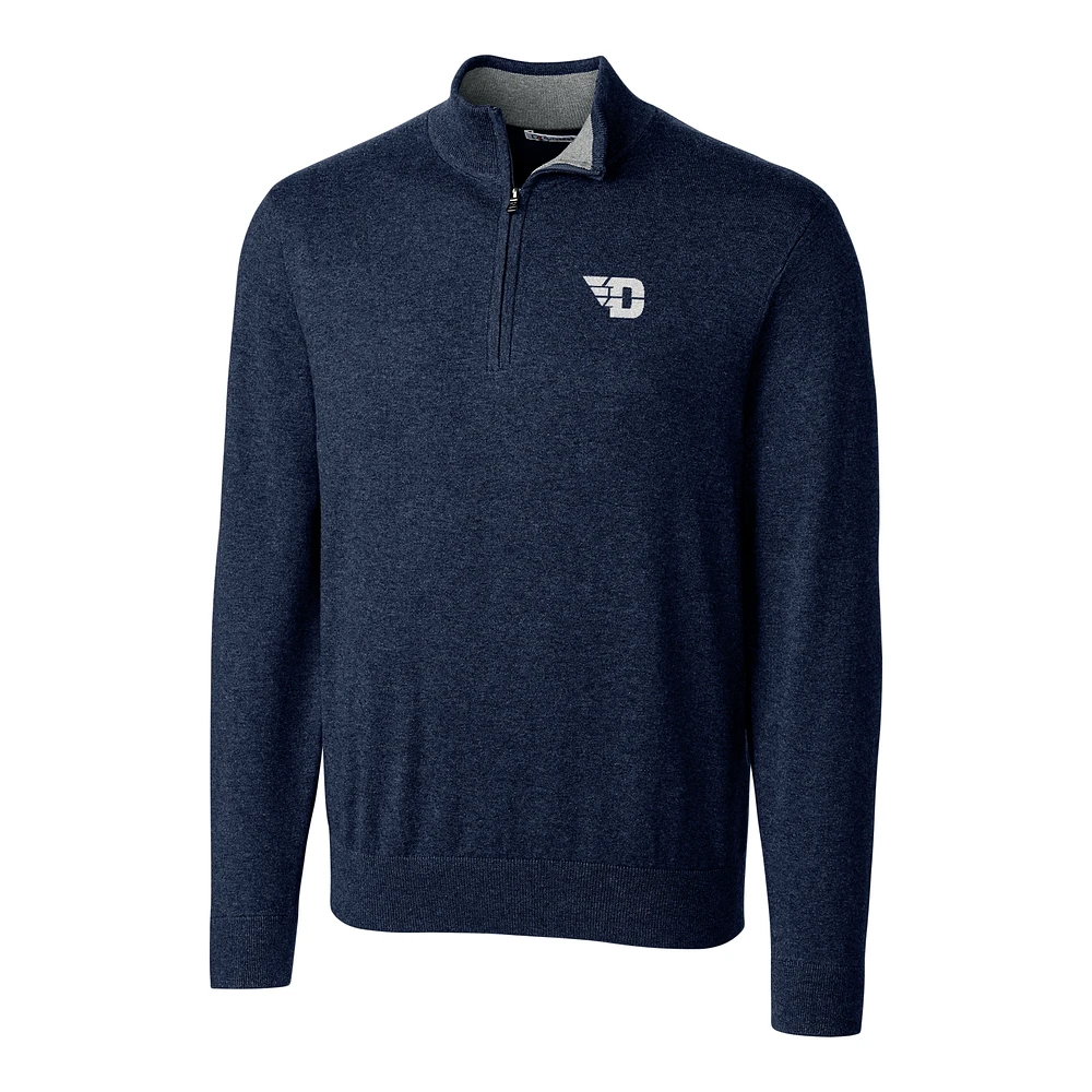 Men's Cutter & Buck Navy Dayton Flyers Big & Tall Lakemont Half-Zip Jacket