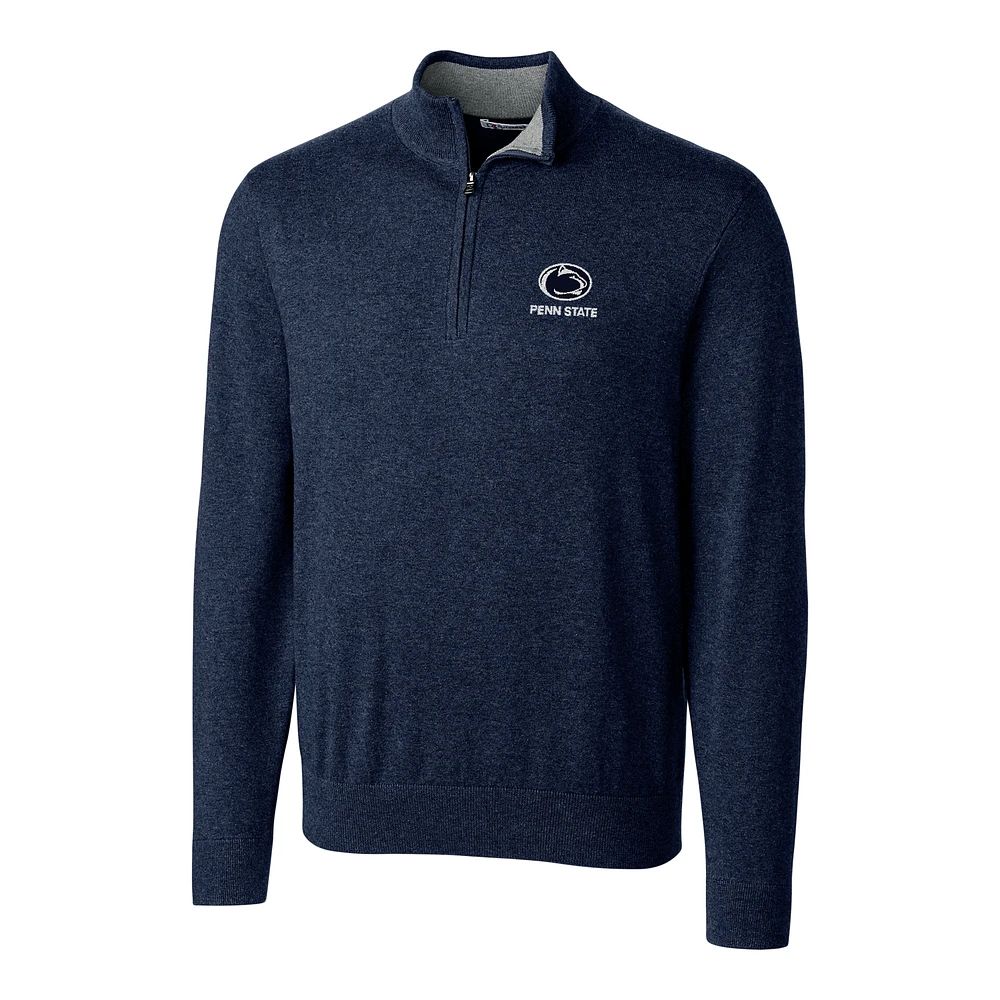 Men's Cutter & Buck Navy Penn State Nittany Lions Big & Tall Lakemont Half-Zip Jacket