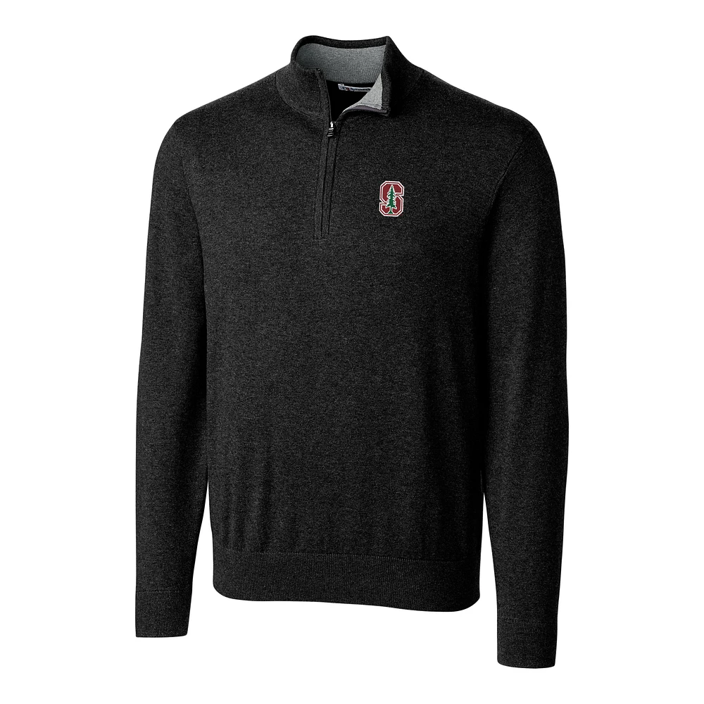 Men's Cutter & Buck Black Stanford Cardinal Big & Tall Lakemont Half-Zip Jacket