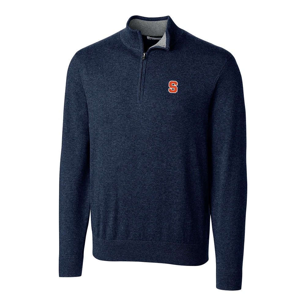 Men's Cutter & Buck Navy Syracuse Orange Big & Tall Lakemont Half-Zip Jacket