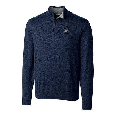 Men's Cutter & Buck Navy Xavier Musketeers Big Tall Lakemont Half-Zip Jacket
