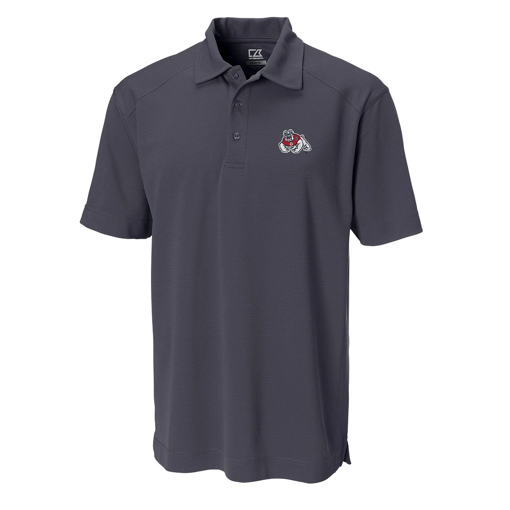 Men's Cutter & Buck Charcoal Fresno State Bulldogs Big & Tall DryTec Genre Polo