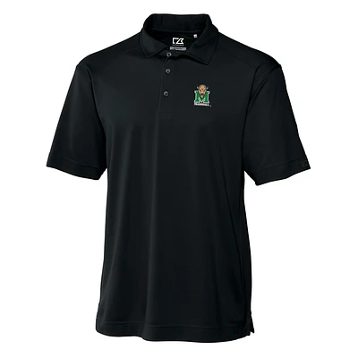 Men's Cutter & Buck Black Marshall Thundering Herd Big & Tall DryTec Genre Polo