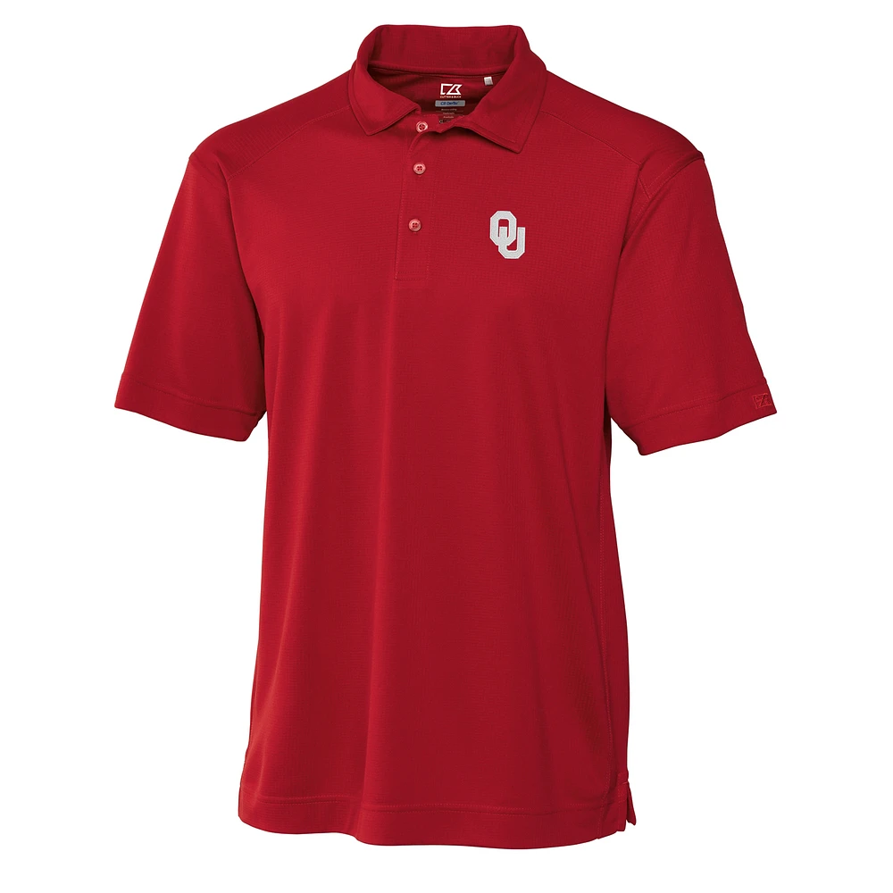 Men's Cutter & Buck Crimson Oklahoma Sooners Big & Tall DryTec Genre Polo