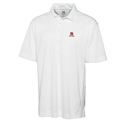 Men's Cutter & Buck White Rutgers Scarlet Knights Big & Tall DryTec Genre Polo