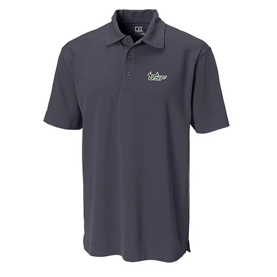 Men's Cutter & Buck Charcoal South Florida Bulls Big & Tall DryTec Genre Polo