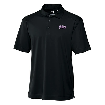 Men's Cutter & Buck Black TCU Horned Frogs Big & Tall DryTec Genre Polo
