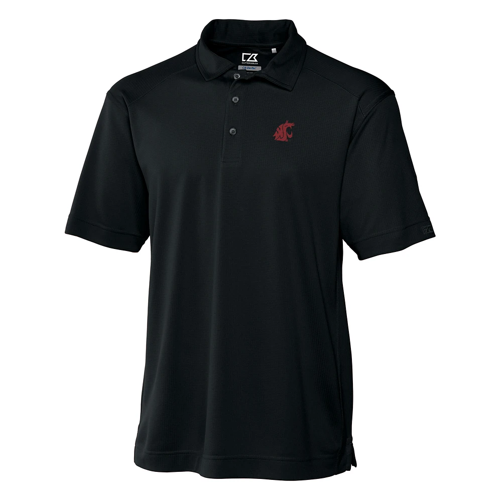 Men's Cutter & Buck Black Washington State Cougars Big & Tall DryTec Genre Polo