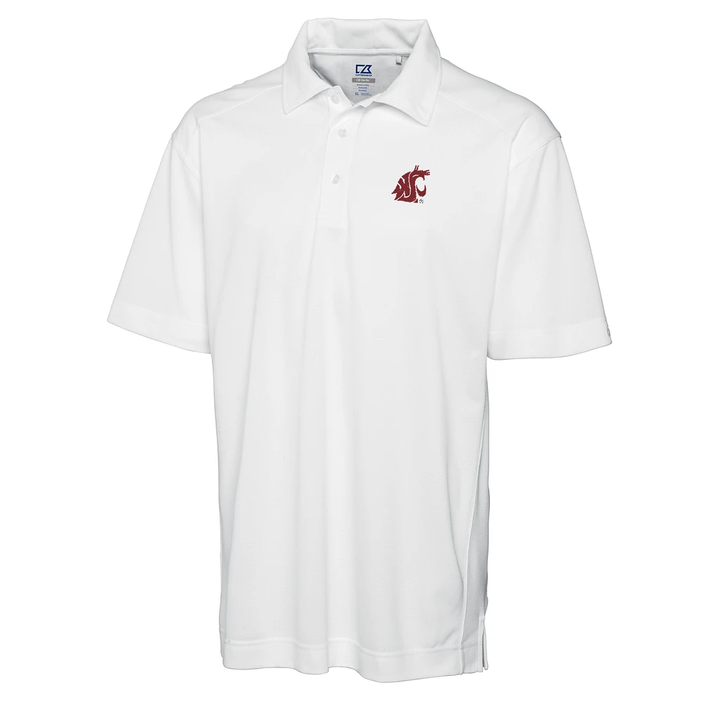Men's Cutter & Buck White Washington State Cougars Big & Tall DryTec Genre Polo