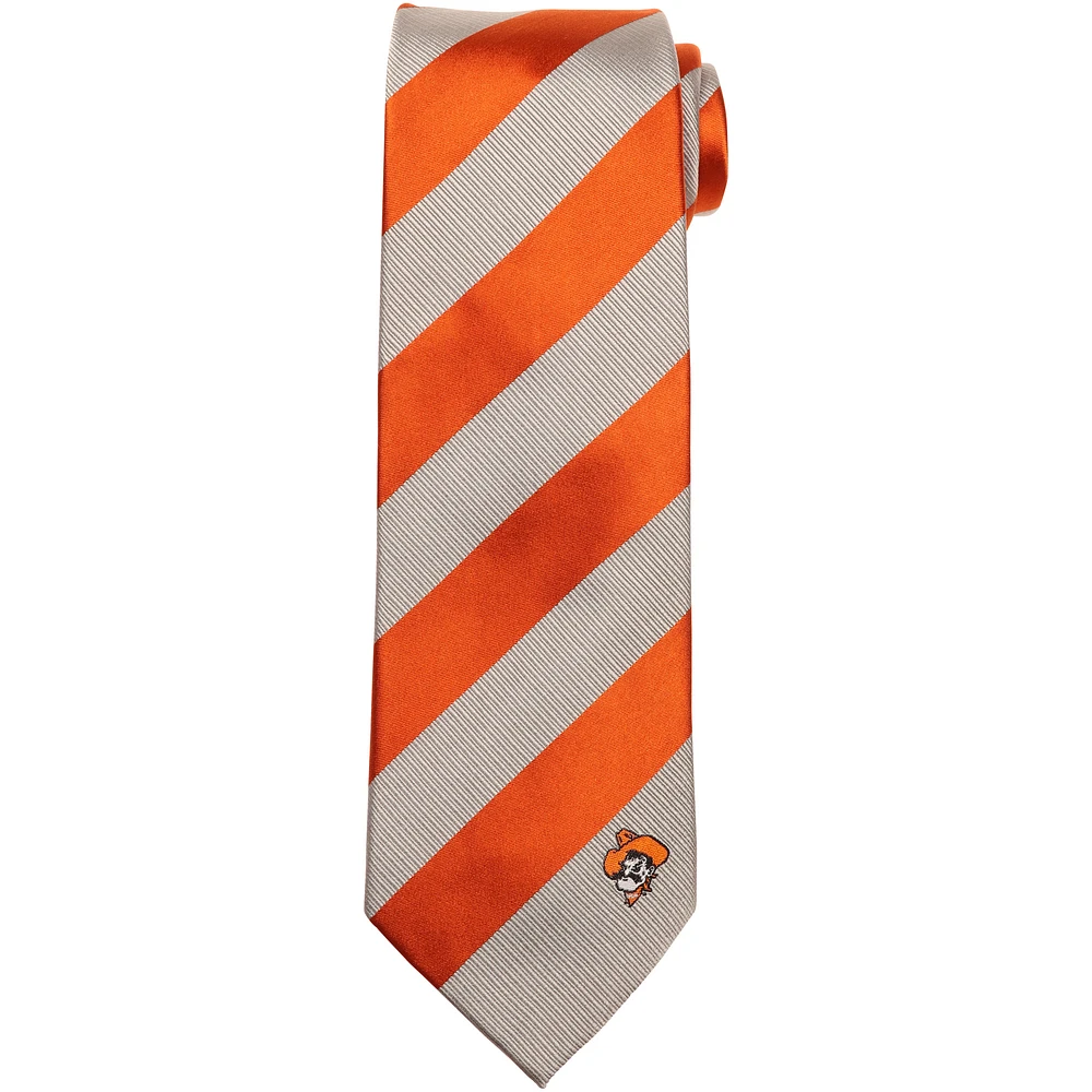 Oklahoma State Cowboys Regiment Woven Silk Tie