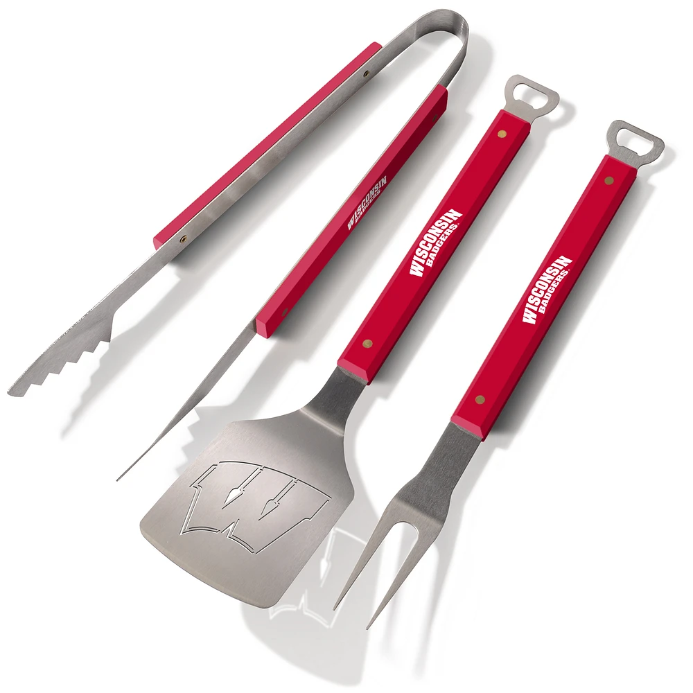Wisconsin Badgers Spirit Series 3-Piece BBQ Set