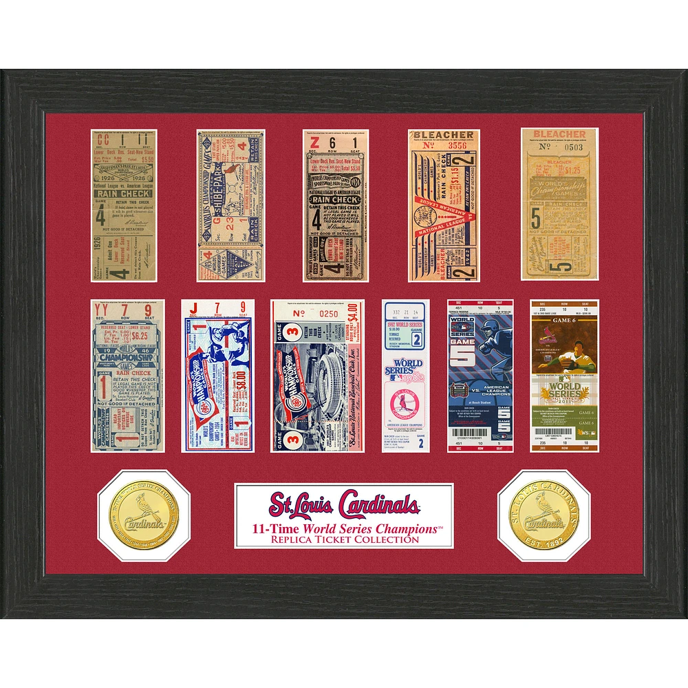 Highland Mint St. Louis Cardinals 13" x 13" World Series Ticket Collection