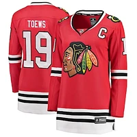 Women's Fanatics Jonathan Toews Red Chicago Blackhawks Home Breakaway Player Jersey
