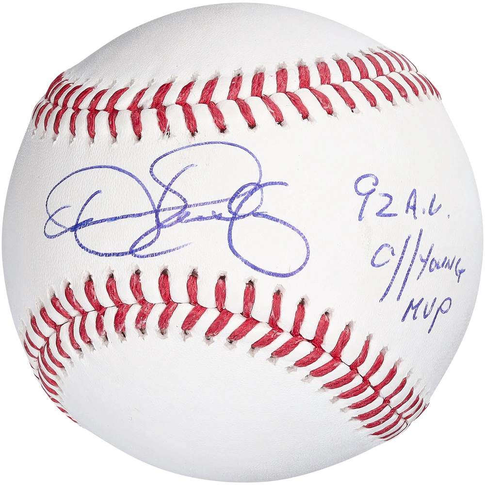 Dennis Eckersley Athletics Autographed Baseball with "92 AL CY/MVP" Inscription