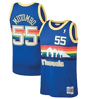 Men's Mitchell & Ness Dikembe Mutombo Blue Denver Nuggets 1991/92 Hardwood Classics Swingman Jersey
