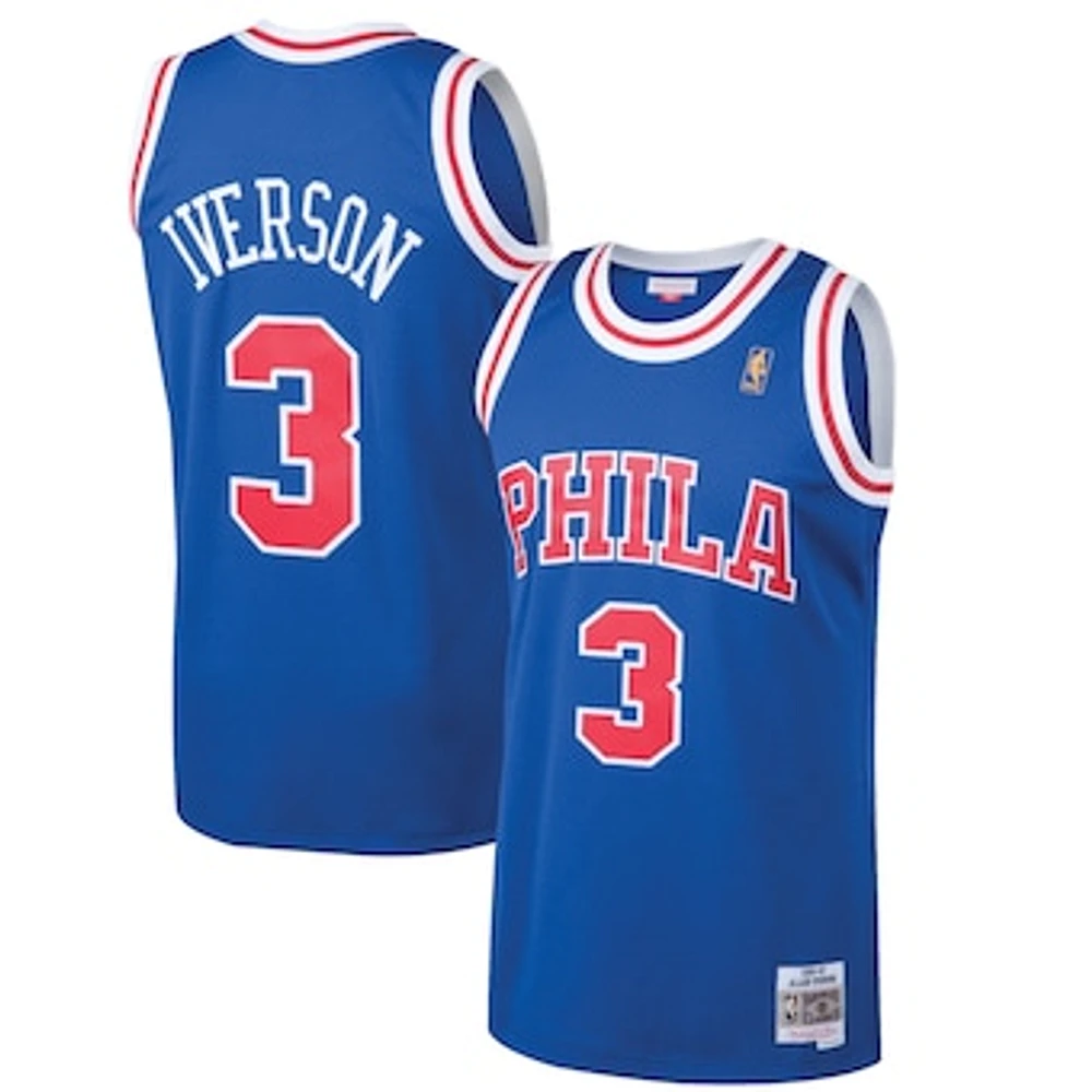 Men's Mitchell & Ness Allen Iverson Royal Philadelphia 76ers 1996/97 Hardwood Classics Swingman Jersey