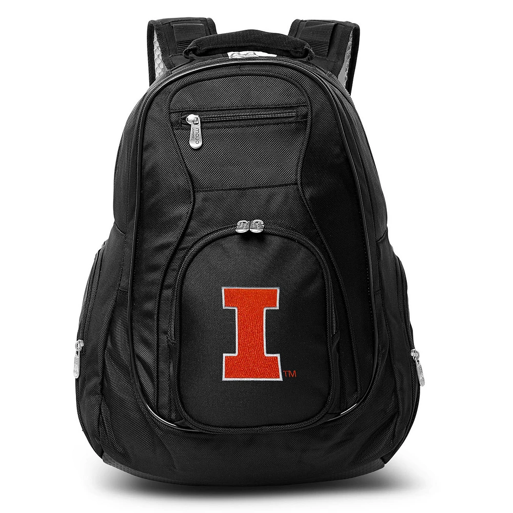 MOJO Black Illinois Fighting Illini 19'' Laptop Travel Backpack