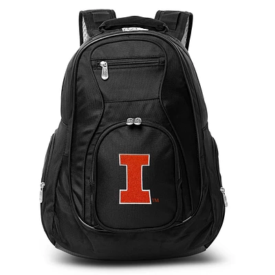 MOJO Black Illinois Fighting Illini 19'' Laptop Travel Backpack