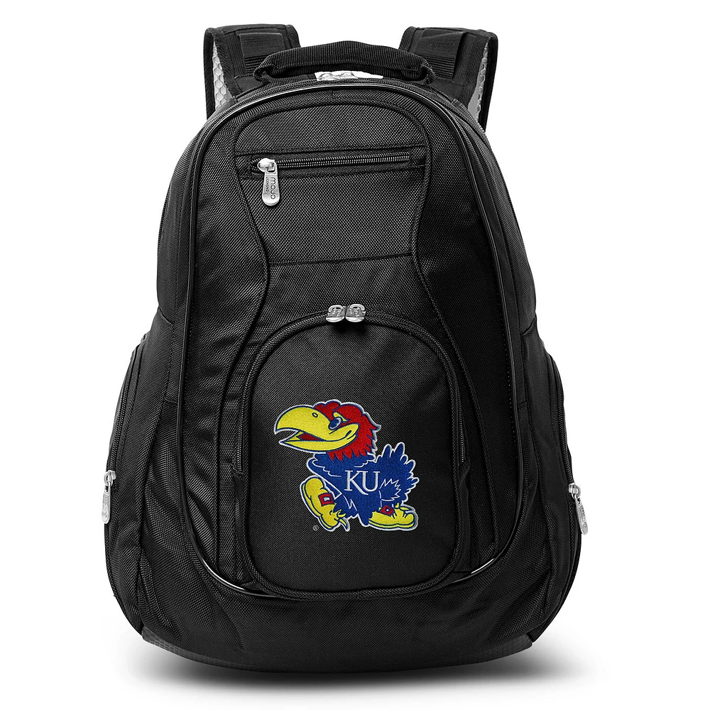 MOJO Black Kansas Jayhawks 19'' Laptop Travel Backpack