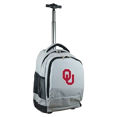 Gray Oklahoma Sooners 19'' Premium Wheeled Backpack