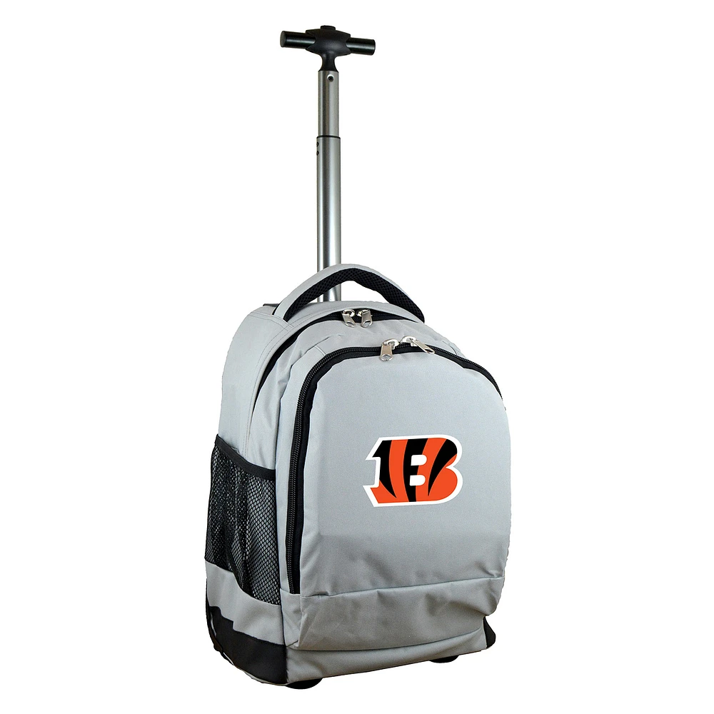 MOJO Gray Cincinnati Bengals 19'' Premium Wheeled Backpack
