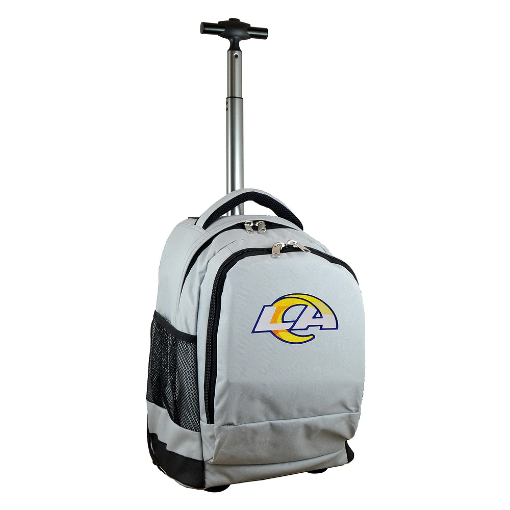 MOJO Gray Los Angeles Rams 19'' Premium Wheeled Backpack