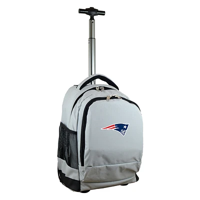 MOJO Gray New England Patriots 19'' Premium Wheeled Backpack