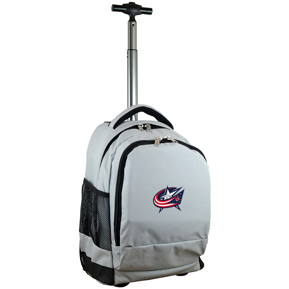 MOJO Gray Columbus Blue Jackets 19'' Premium Wheeled Backpack