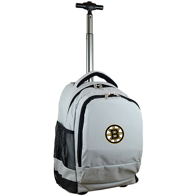 MOJO Gray Boston Bruins 19'' Premium Wheeled Backpack
