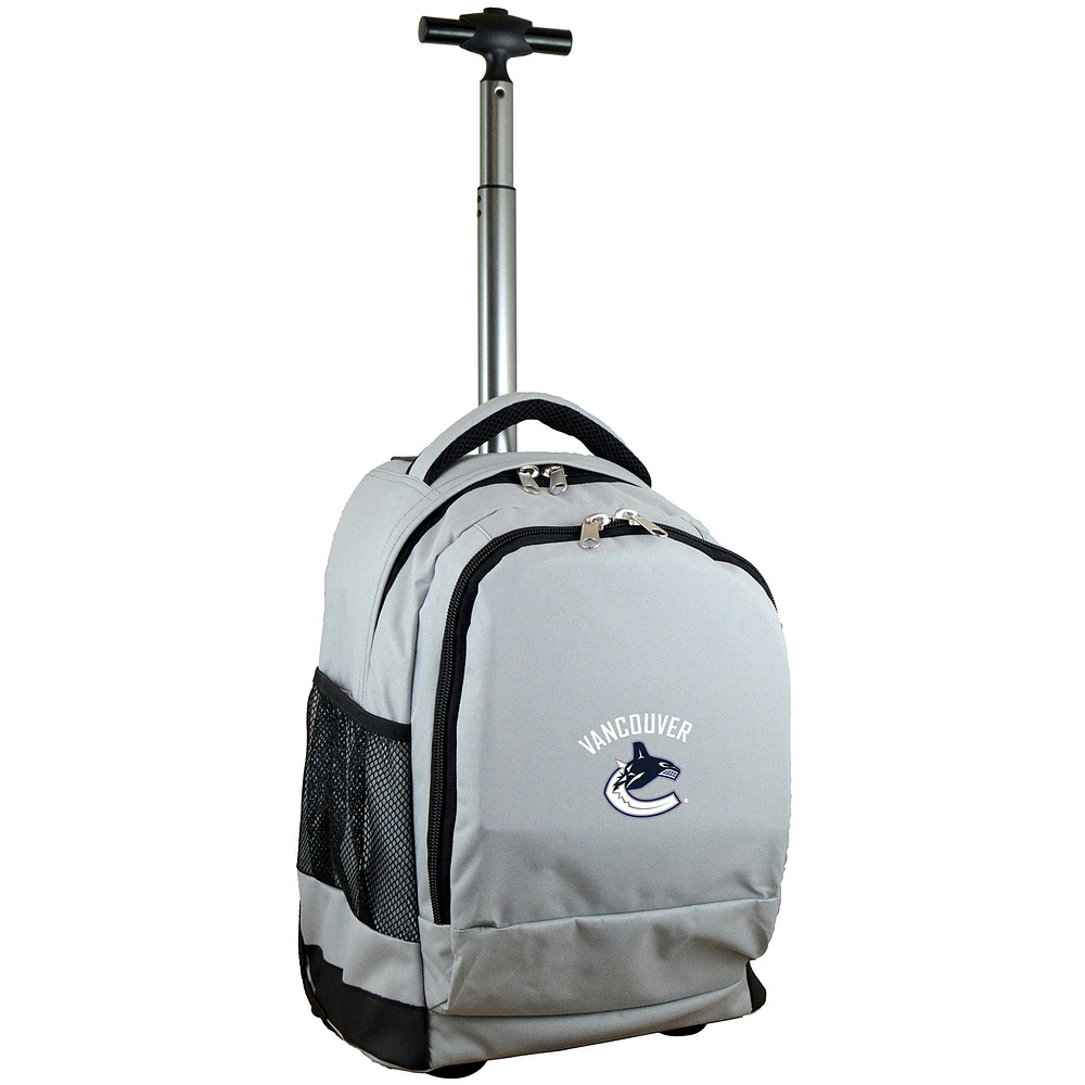 MOJO Gray Vancouver Canucks 19'' Premium Wheeled Backpack