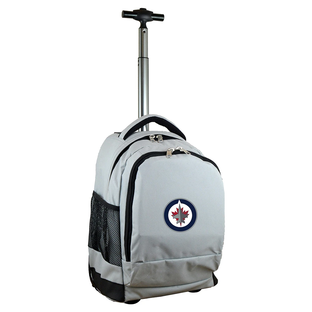 MOJO Gray Winnipeg Jets 19'' Premium Wheeled Backpack