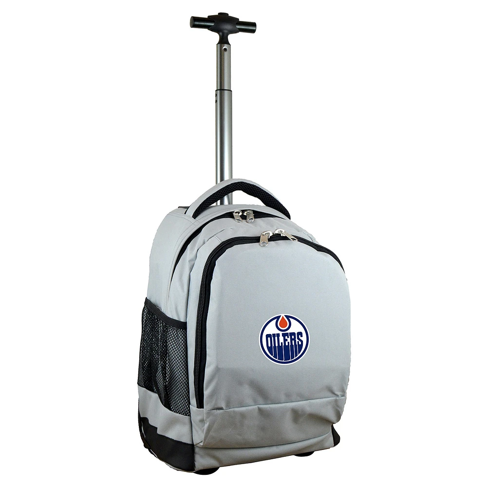 MOJO Gray Edmonton Oilers 19'' Premium Wheeled Backpack