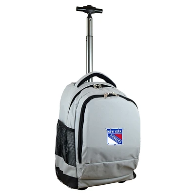 MOJO Gray New York Rangers 19'' Premium Wheeled Backpack