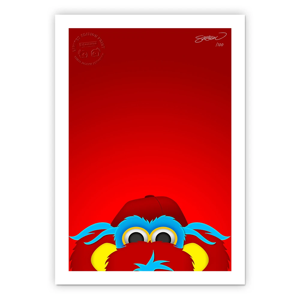 Cincinnati Reds 24" x 32" Gapper Minimalist Art Giclee