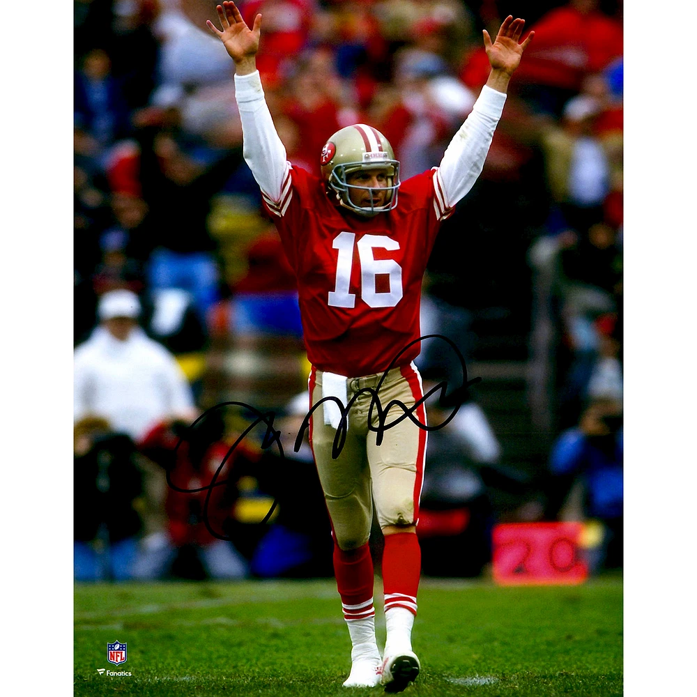 Joe Montana San Francisco 49ers Autographed 8" x 10" Hands Up Photograph