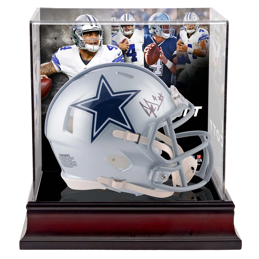 Dak Prescott Dallas Cowboys Autographed Riddell Speed Mini Helmet with Deluxe Mini Helmet Case
