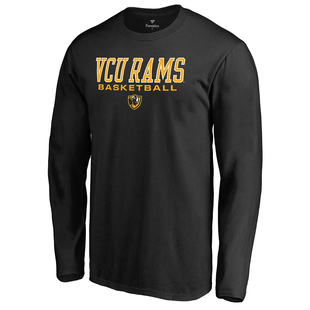 Men's Black VCU Rams Team Unity Basketball Long Sleeve T-Shirt
