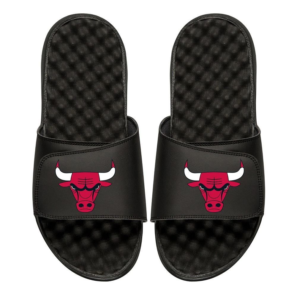 Youth ISlide Black Chicago Bulls Personalized Primary Slide Sandals