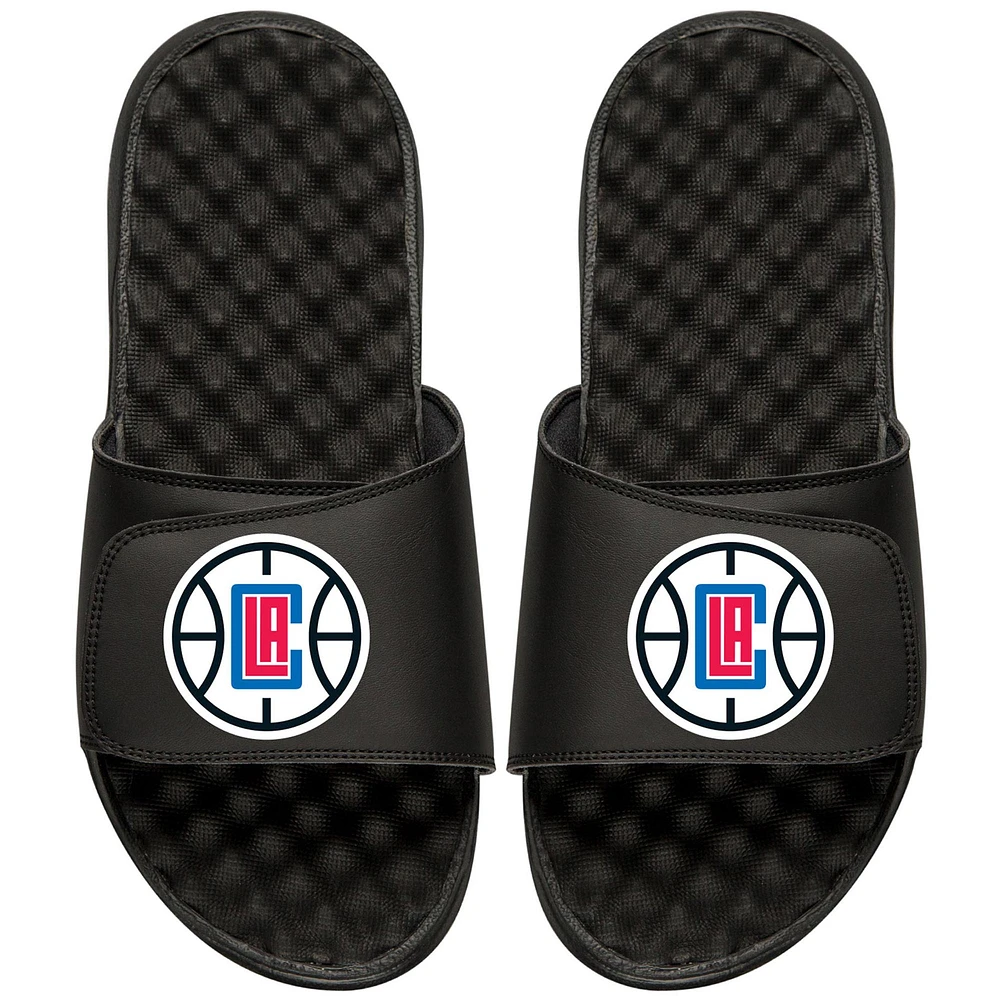 Men's ISlide Black LA Clippers Personalized Primary Slide Sandals