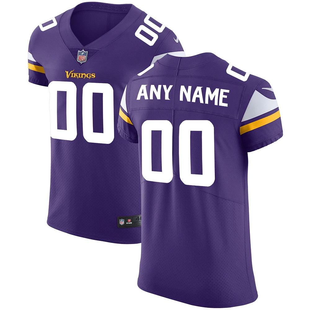 Men's Nike Purple Minnesota Vikings Vapor Untouchable Custom Elite Jersey