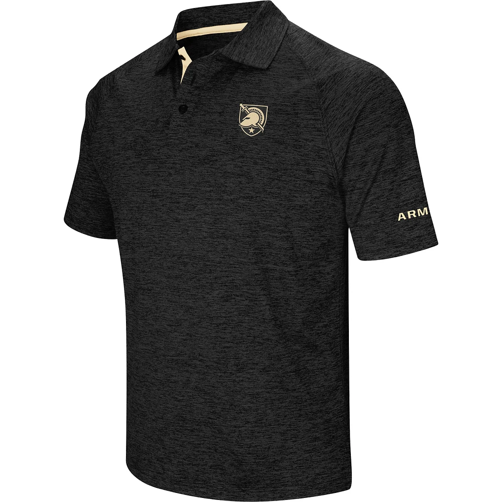 Men's Colosseum Black Army Knights Down Swing Polo