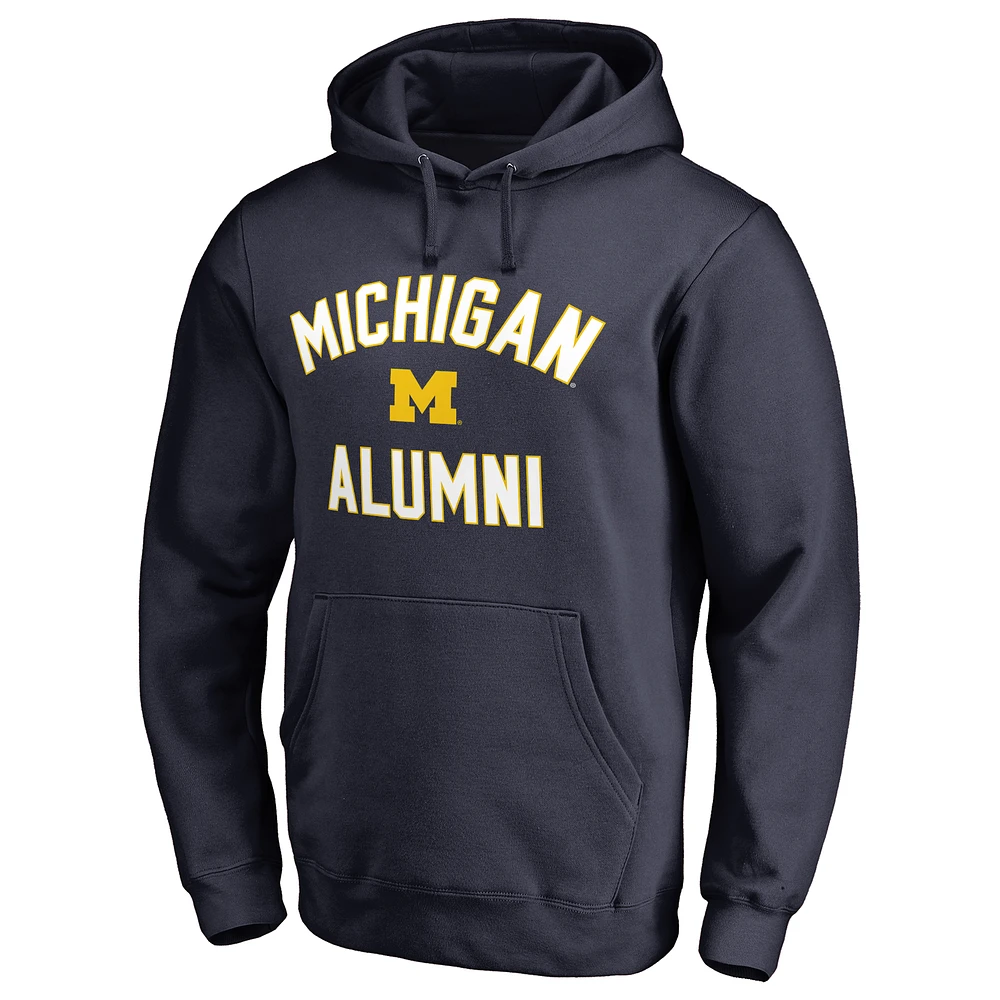 Men's Navy Michigan Wolverines Team Alumni Pullover Hoodie