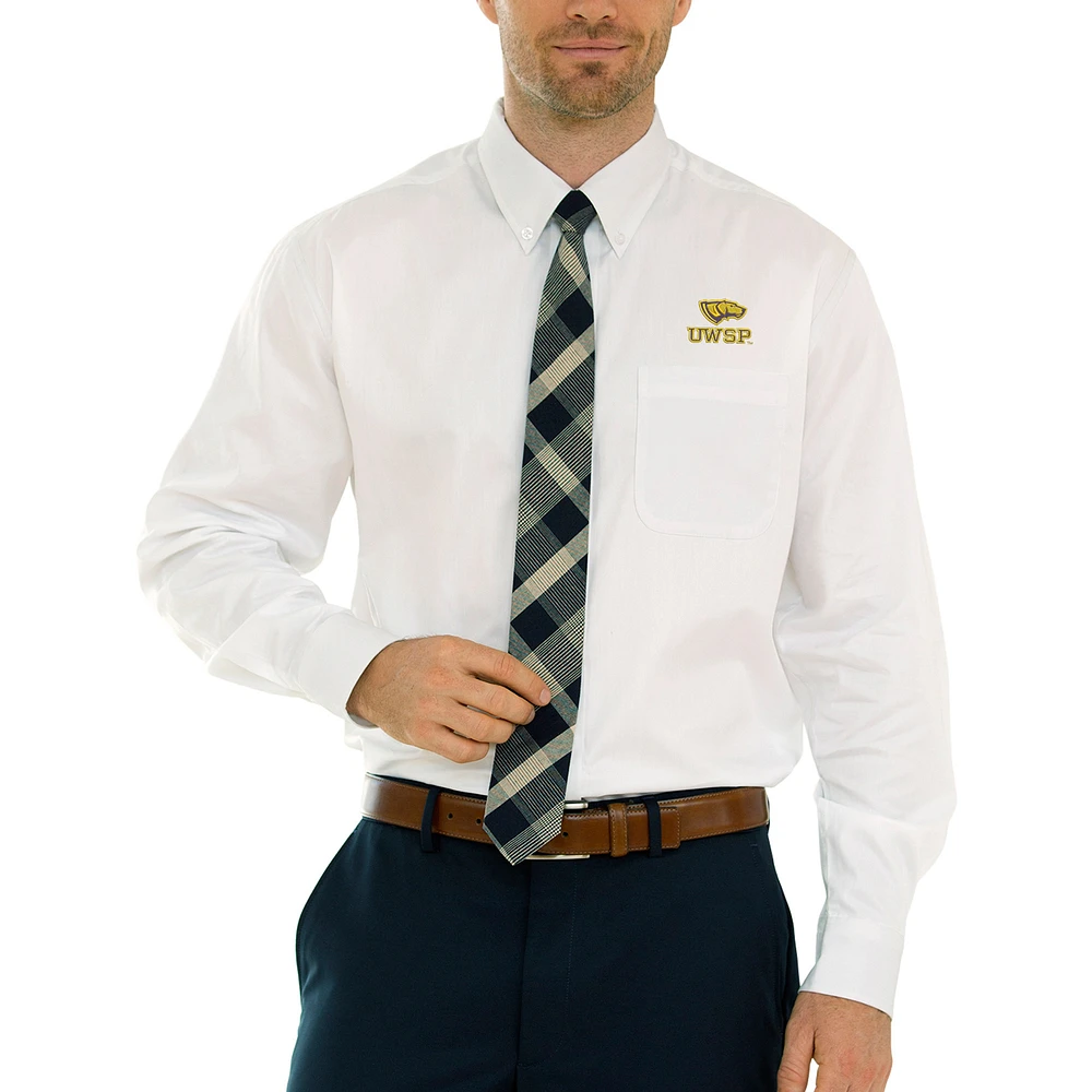 Men's White Wisconsin-Stevens Point Pointers Wicked Woven Button-Down Long Sleeve Shirt