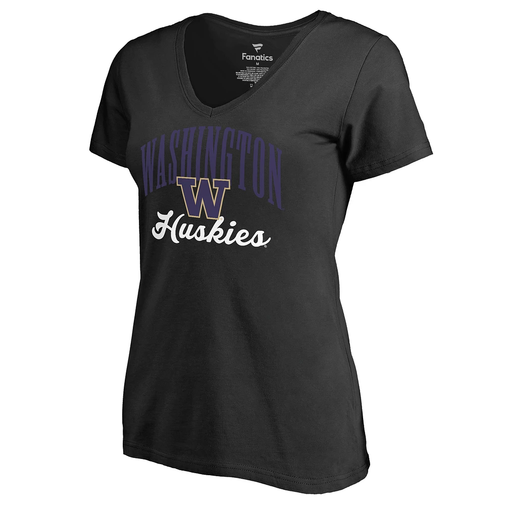 Women's Black Washington Huskies Victory Script T-Shirt