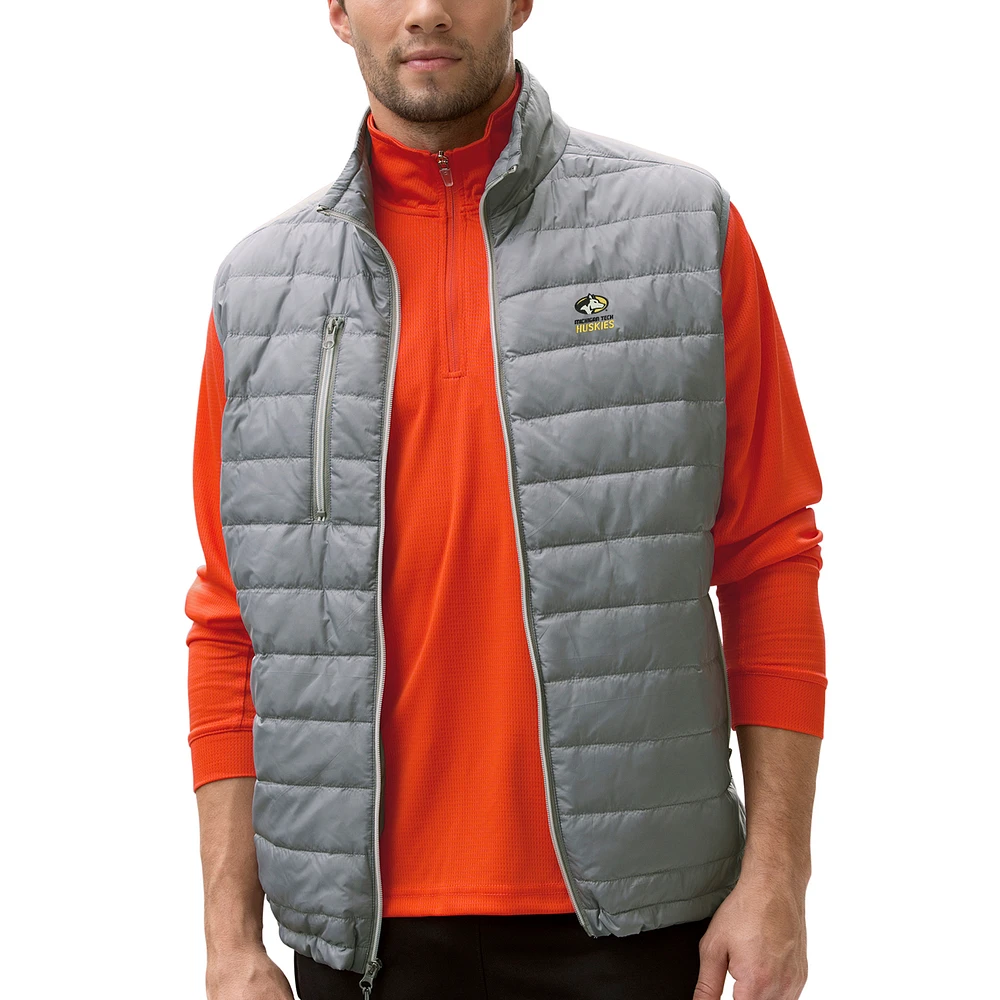 Men's Gray Michigan Tech Huskies Apex Compressible Quilted Vest
