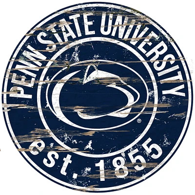 Penn State Nittany Lions 23.5" Distressed Round Sign