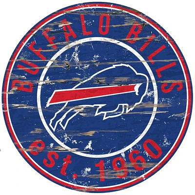 Buffalo Bills 23.5" Distressed Round Sign