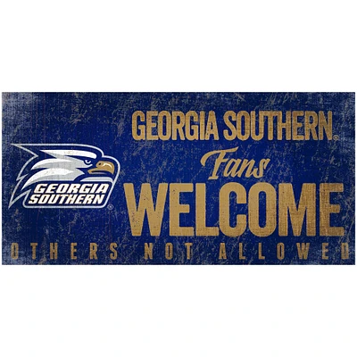 Georgia Southern Eagles 6" x 12" Fans Welcome Sign
